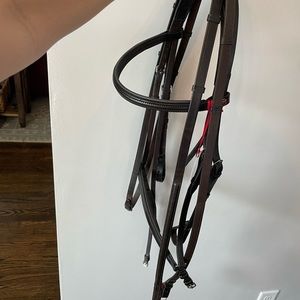 Albion Competition Snaffle Bridle w/reins - WB - Mocca